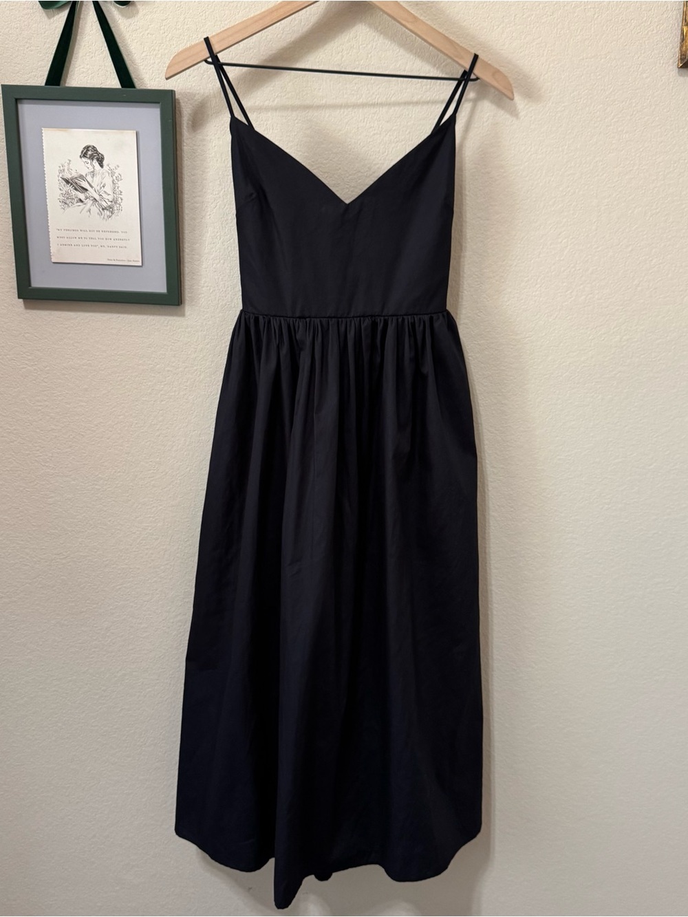 FOREVER 21 | Black Spaghetti Strap Low Back Midi Dress NWT Size Large